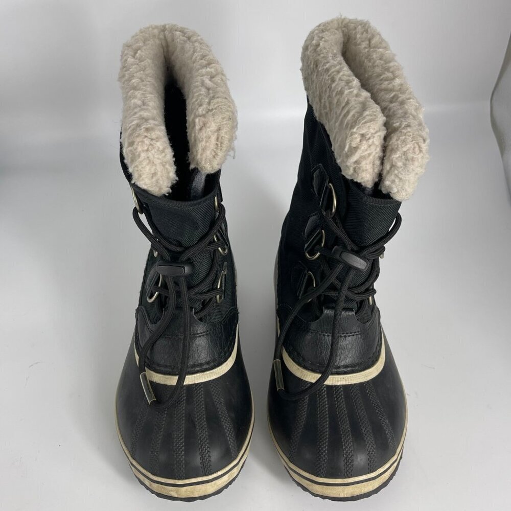 Sorel Youth Waterproof Winter Boots | Size 4 | Black Faux Fur - Picture 2 of 5